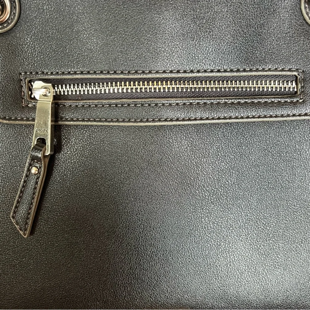 Chaps Black Shoulder Bag Sleek Design